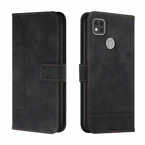 Custodia Portafoglio In Pelle Cover con Supporto H01X per Xiaomi Redmi 9C NFC Nero