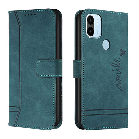 Custodia Portafoglio In Pelle Cover con Supporto H01X per Xiaomi Redmi A1 Plus Verde