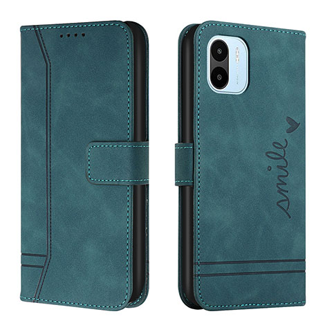 Custodia Portafoglio In Pelle Cover con Supporto H01X per Xiaomi Redmi A1 Verde