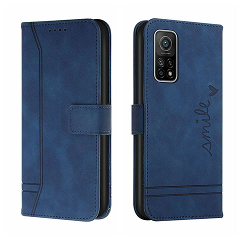 Custodia Portafoglio In Pelle Cover con Supporto H01X per Xiaomi Redmi K30S 5G Blu