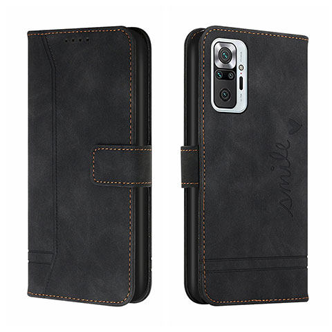 Custodia Portafoglio In Pelle Cover con Supporto H01X per Xiaomi Redmi Note 10 Pro 4G Nero