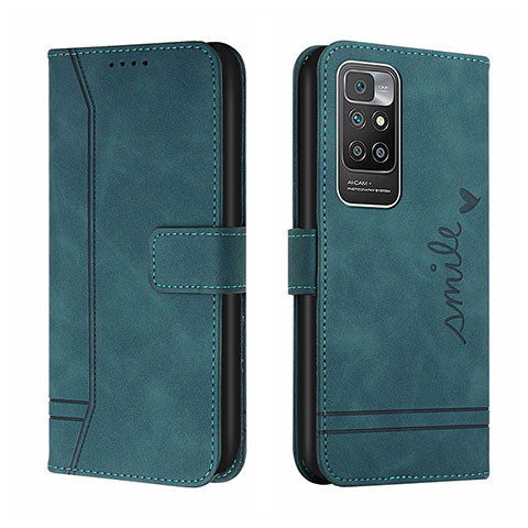 Custodia Portafoglio In Pelle Cover con Supporto H01X per Xiaomi Redmi Note 11 4G (2021) Verde