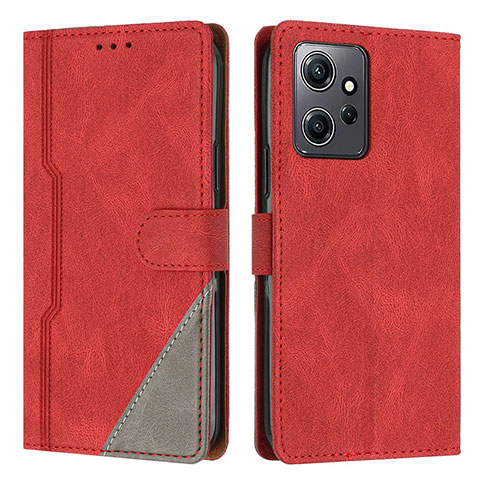 Custodia Portafoglio In Pelle Cover con Supporto H01X per Xiaomi Redmi Note 12 4G Rosso