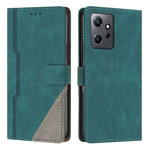 Custodia Portafoglio In Pelle Cover con Supporto H01X per Xiaomi Redmi Note 12 4G Verde