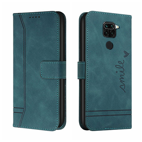 Custodia Portafoglio In Pelle Cover con Supporto H01X per Xiaomi Redmi Note 9 Verde