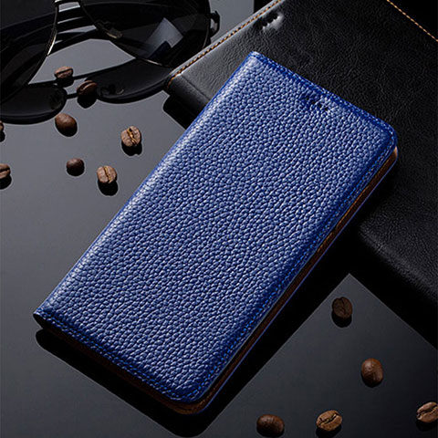 Custodia Portafoglio In Pelle Cover con Supporto H02P per Apple iPhone 6S Blu