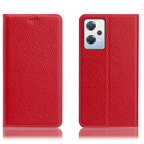 Custodia Portafoglio In Pelle Cover con Supporto H02P per OnePlus Nord CE 2 Lite 5G Rosso