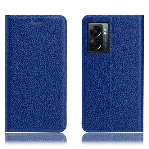 Custodia Portafoglio In Pelle Cover con Supporto H02P per OnePlus Nord N300 5G Blu