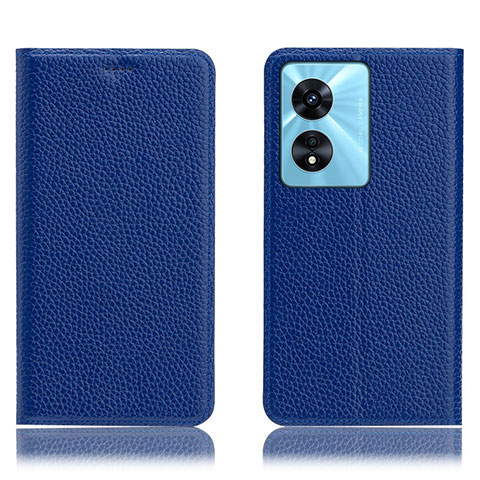 Custodia Portafoglio In Pelle Cover con Supporto H02P per Oppo A18 Blu