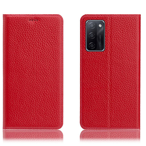 Custodia Portafoglio In Pelle Cover con Supporto H02P per Oppo A55S 5G Rosso