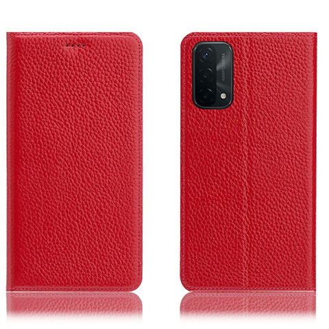 Custodia Portafoglio In Pelle Cover con Supporto H02P per Oppo A93 5G Rosso