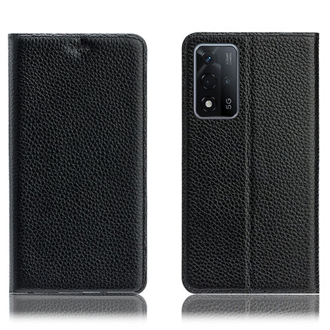 Custodia Portafoglio In Pelle Cover con Supporto H02P per Oppo A93s 5G Nero