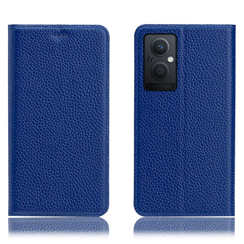 Custodia Portafoglio In Pelle Cover con Supporto H02P per Oppo F21s Pro 5G Blu