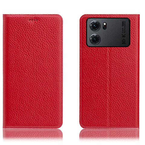 Custodia Portafoglio In Pelle Cover con Supporto H02P per Oppo K10 5G Rosso