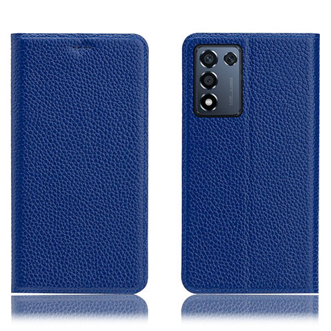 Custodia Portafoglio In Pelle Cover con Supporto H02P per Oppo K9S 5G Blu