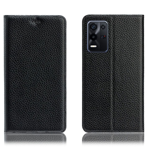 Custodia Portafoglio In Pelle Cover con Supporto H02P per Oppo K9X 5G Nero