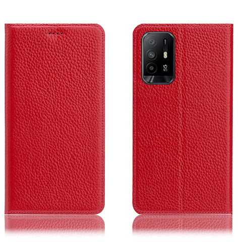 Custodia Portafoglio In Pelle Cover con Supporto H02P per Oppo Reno5 Z 5G Rosso