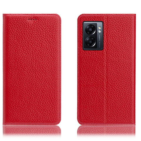 Custodia Portafoglio In Pelle Cover con Supporto H02P per Realme Q5i 5G Rosso