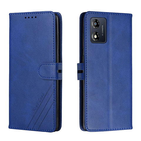 Custodia Portafoglio In Pelle Cover con Supporto H02X per Motorola Moto E13 Blu