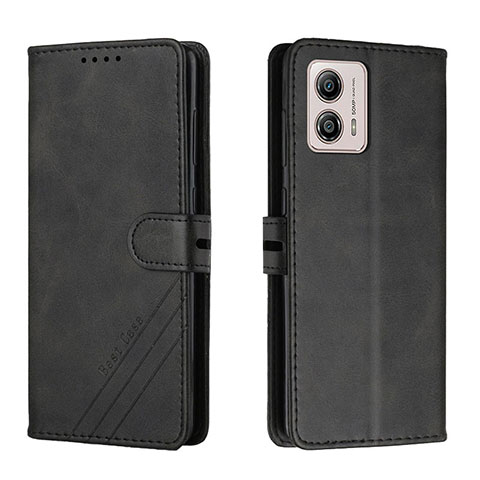 Custodia Portafoglio In Pelle Cover con Supporto H02X per Motorola Moto G53j 5G Nero