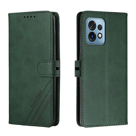 Custodia Portafoglio In Pelle Cover con Supporto H02X per Motorola Moto X40 5G Verde