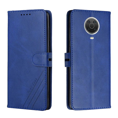 Custodia Portafoglio In Pelle Cover con Supporto H02X per Nokia G10 Blu