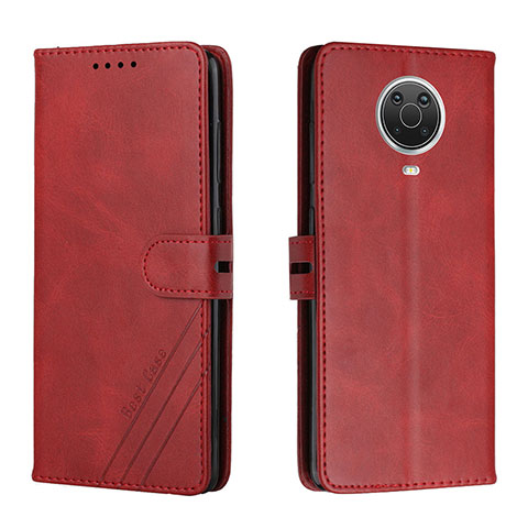 Custodia Portafoglio In Pelle Cover con Supporto H02X per Nokia G20 Rosso