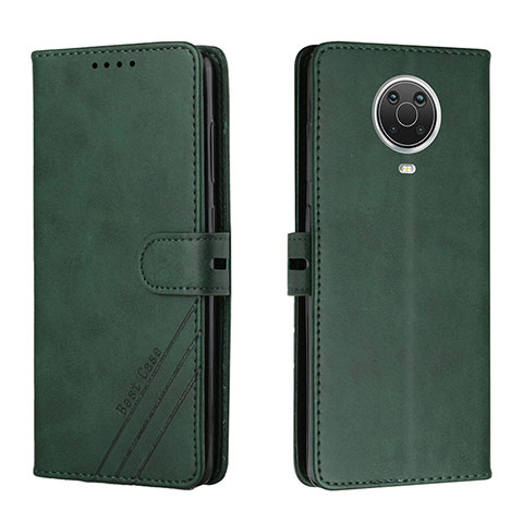 Custodia Portafoglio In Pelle Cover con Supporto H02X per Nokia G30 Verde