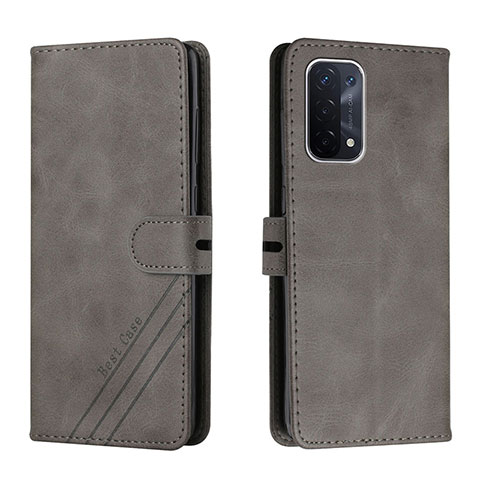 Custodia Portafoglio In Pelle Cover con Supporto H02X per OnePlus Nord N200 5G Grigio