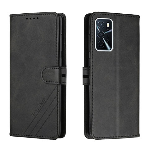 Custodia Portafoglio In Pelle Cover con Supporto H02X per Oppo A53s 5G Nero