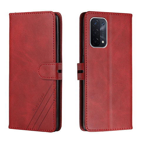 Custodia Portafoglio In Pelle Cover con Supporto H02X per Oppo A74 5G Rosso