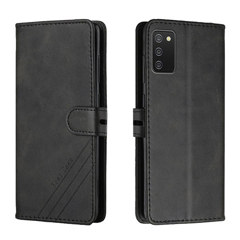 Custodia Portafoglio In Pelle Cover con Supporto H02X per Samsung Galaxy A03s Nero