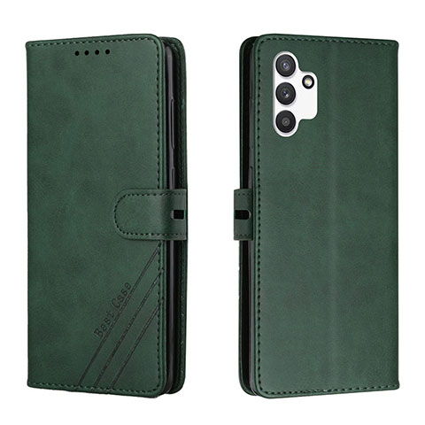 Custodia Portafoglio In Pelle Cover con Supporto H02X per Samsung Galaxy A13 4G Verde