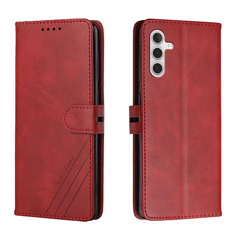 Custodia Portafoglio In Pelle Cover con Supporto H02X per Samsung Galaxy A13 5G Rosso