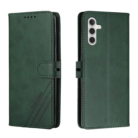 Custodia Portafoglio In Pelle Cover con Supporto H02X per Samsung Galaxy A13 5G Verde