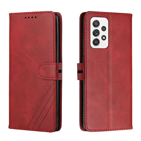 Custodia Portafoglio In Pelle Cover con Supporto H02X per Samsung Galaxy A33 5G Rosso