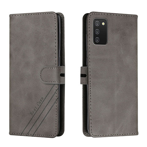 Custodia Portafoglio In Pelle Cover con Supporto H02X per Samsung Galaxy M02s Grigio