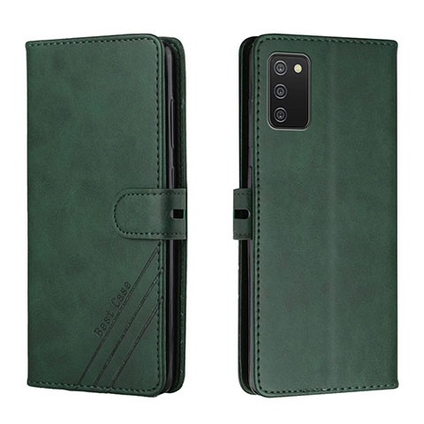 Custodia Portafoglio In Pelle Cover con Supporto H02X per Samsung Galaxy M02s Verde