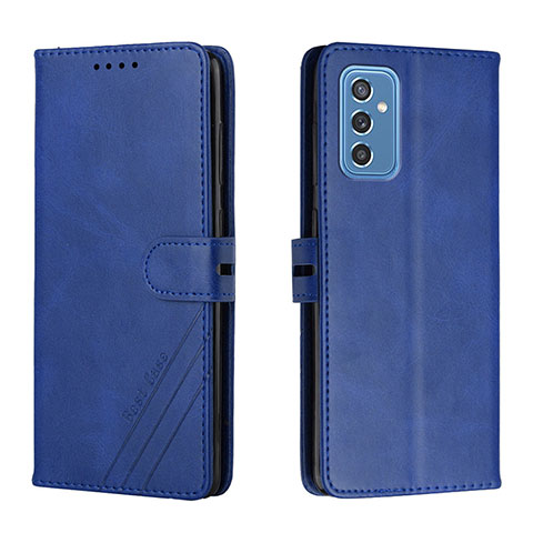 Custodia Portafoglio In Pelle Cover con Supporto H02X per Samsung Galaxy M52 5G Blu