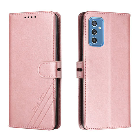 Custodia Portafoglio In Pelle Cover con Supporto H02X per Samsung Galaxy M52 5G Oro Rosa