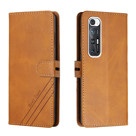 Custodia Portafoglio In Pelle Cover con Supporto H02X per Xiaomi Mi 10S 5G Marrone Chiaro