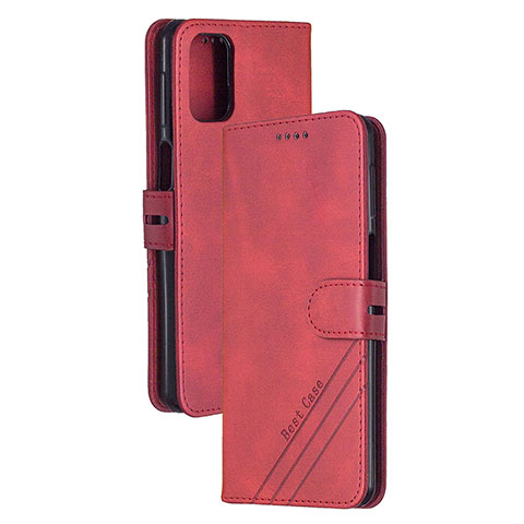 Custodia Portafoglio In Pelle Cover con Supporto H02X per Xiaomi Mi 10T 5G Rosso