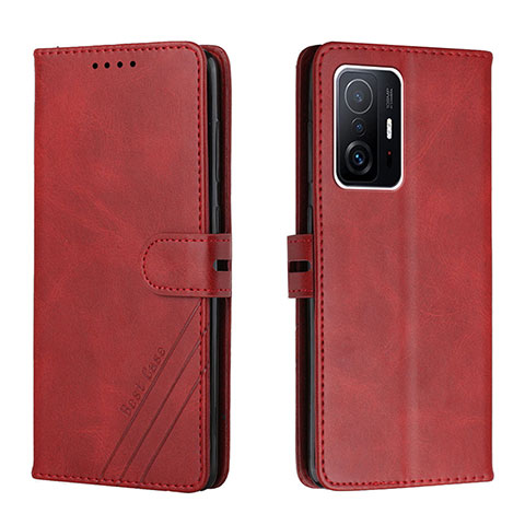 Custodia Portafoglio In Pelle Cover con Supporto H02X per Xiaomi Mi 11T Pro 5G Rosso