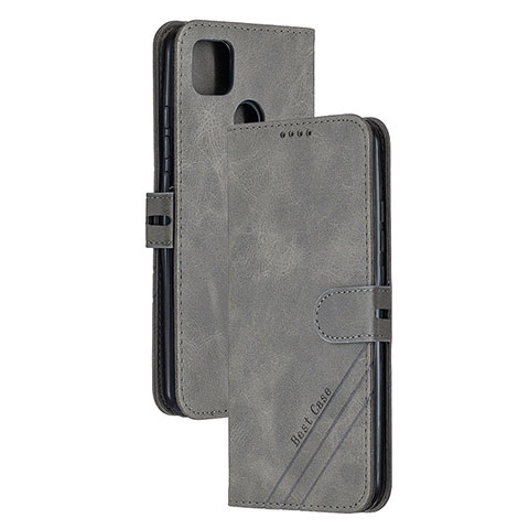 Custodia Portafoglio In Pelle Cover con Supporto H02X per Xiaomi POCO C31 Grigio