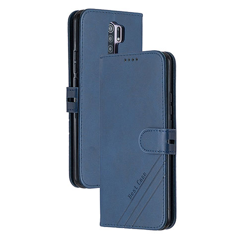 Custodia Portafoglio In Pelle Cover con Supporto H02X per Xiaomi Poco M2 Blu