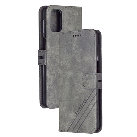 Custodia Portafoglio In Pelle Cover con Supporto H02X per Xiaomi Poco M3 Grigio