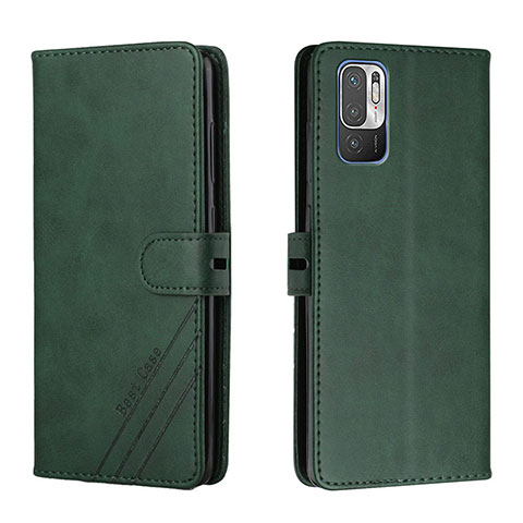 Custodia Portafoglio In Pelle Cover con Supporto H02X per Xiaomi POCO M3 Pro 5G Verde