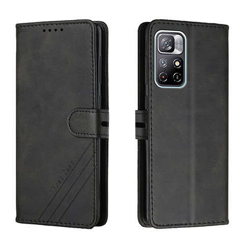 Custodia Portafoglio In Pelle Cover con Supporto H02X per Xiaomi Poco M4 Pro 5G Nero