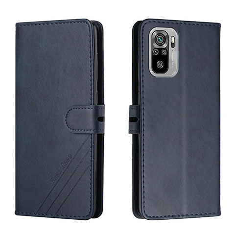 Custodia Portafoglio In Pelle Cover con Supporto H02X per Xiaomi Poco M5S Blu