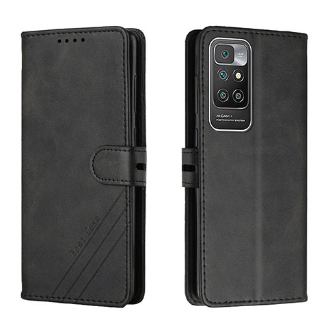 Custodia Portafoglio In Pelle Cover con Supporto H02X per Xiaomi Redmi 10 (2022) Nero